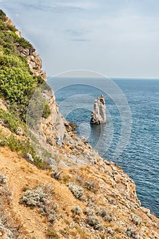 Scenic coastline on the Black Sea near Yalta, Crimea