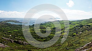 Scenic coastline view of the `Ring of Kerry` in Ireland