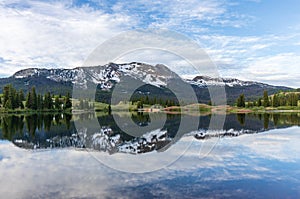 Scenic Colorado Mountain Lake Landscape at Sunrise