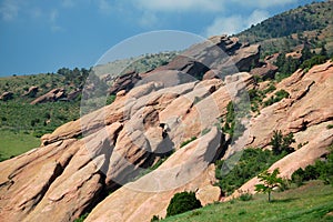Colorado springtime landscape at Red Rocks Park