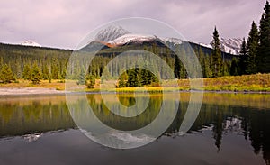 Scenic Crystal lake landscape