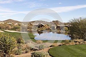 Scenic desert landscape at Arizona golf course