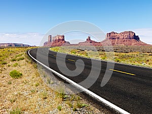 Scenic desert road. photo