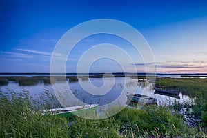 Scenic Destinations. Boats on Floating on Water Surface in Belarus