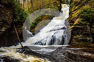 Scenic Dingmans Falls in Delaware Township tourist destination