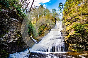 Scenic Dingmans Falls in Delaware Township tourist destination