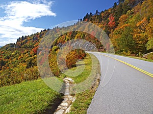 Scenic drive on blue ridge parkway