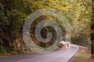 Scenic drive in the Great Smoky Mountains national park