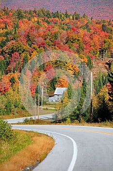 Scenic drive through New England