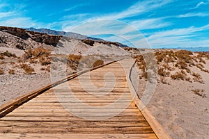 Scenic Empty Road in Death Valley, USA