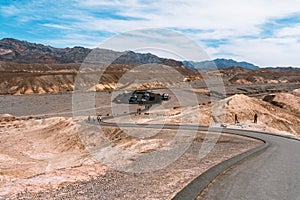 Scenic Empty Road in Death Valley, USA