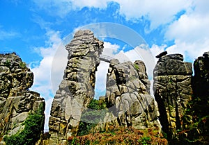 Scenic Externsteine rocks