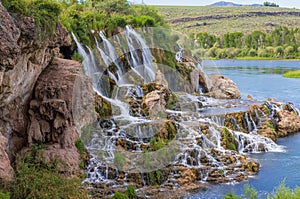 Scenic Fall Creek Falls Landscape along the Snake River Idaho in Summer