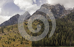 Scenic Fall Landscape in Grand Teton National Park Wyoming