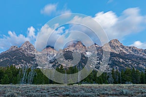 Scenic Fall Landscape in the Tetons