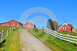 Scenic farm landscape in Vermont