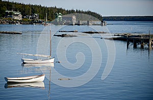 Scenic fishing village in Maine near Acadia National Park