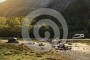 Scenic Fjords Route Camper Van Drive