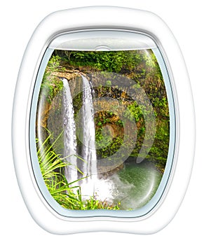 Scenic flight Manawaiopuna Falls