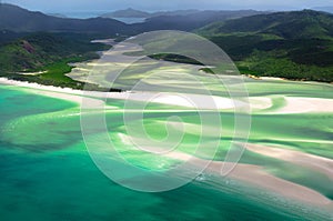 Scenic flight over Whitehaven Beach, Whitsunday Islands