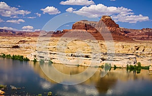 Scenic Glen canyon recreation area from Hite overlook in Utah photo