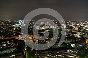 Scenic of hamburg night cityscape