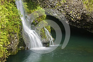 Scenic Hawaiian Waterfall