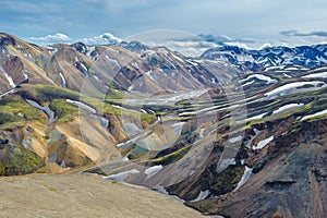 Scenic highland area of Landmannalaugar, Iceland