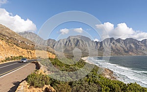 Scenic highway, mountains and sea