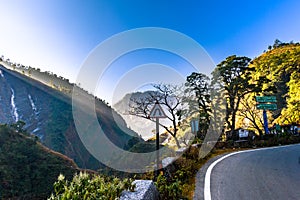 Scenic highway road of Uttarakhand