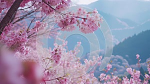 A scenic hike through blooming cherry blossom trees as nature lovers take advantage of the picturesque scenery during