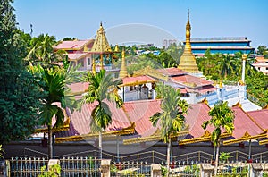 Ngar Htat Gyi Buddha monastery, Yangon, Myanmar photo