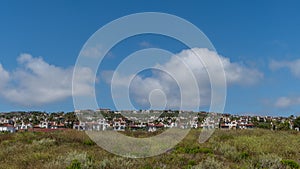 Scenic inland facing vista near the Crystal Cove Beach, Newport Coast, California