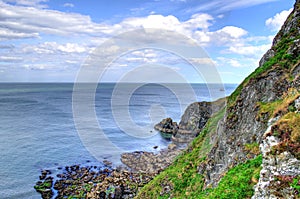 Scenic Ireland cliffs in Howth