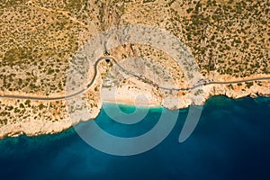 Scenic Kaputas beach at Mediterranean sea in Turkey
