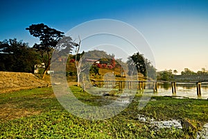 The scenic of the Kui Buri Reservoir