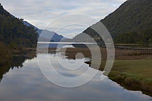 Scenic lake along the Carretera Austral