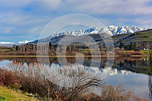 Scenic Lake Hayes in New Zealand