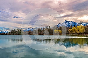 Scenic Lake Leopoldskron Weiher In Salzburg