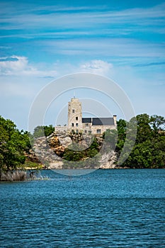 Scenic Lake Murray with Tucker tower standing proud