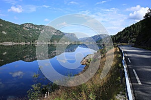 Scenic lake in Norway