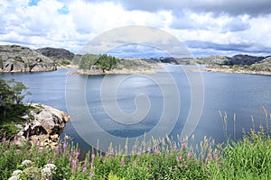 Scenic lake in Norway