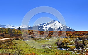 Scenic landscape along Kebler pass in Colorado