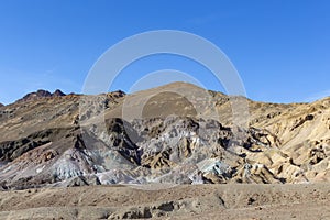 Scenic landscape at Artist`s palette in the death valley
