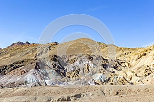 Scenic landscape at Artist`s palette in the death valley