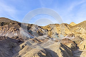 Scenic landscape at Artist`s palette in the death valley