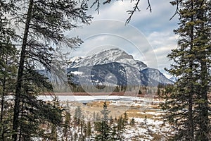 Scenic Landscape from the Banff Cave and Basin Trail