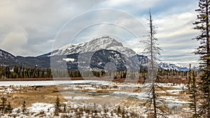 Scenic Landscape from the Banff Cave and Basin Trail