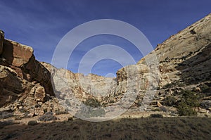 Scenic Landscape in Capitol Reef National Park in Winter