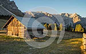 Scenic landscape of Dolomites in Italy